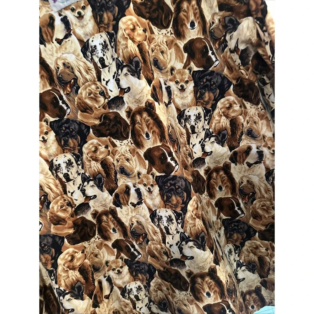 Scrubs Uniform Golden Retriever Collie Shar-pei Do YBeagle Dog Vet  Top Sz M